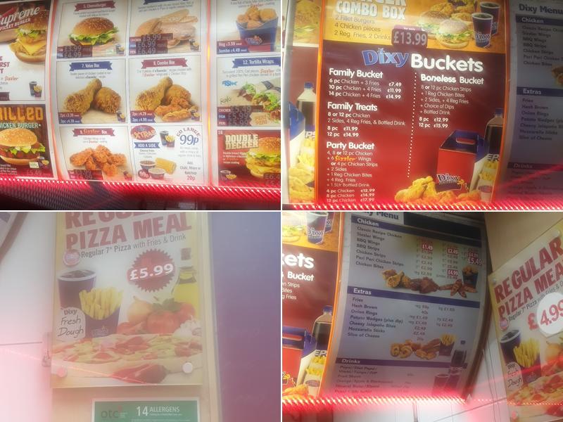 Dixy Chicken Menu