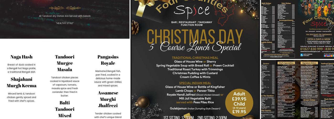 Four Counties Spice Menu