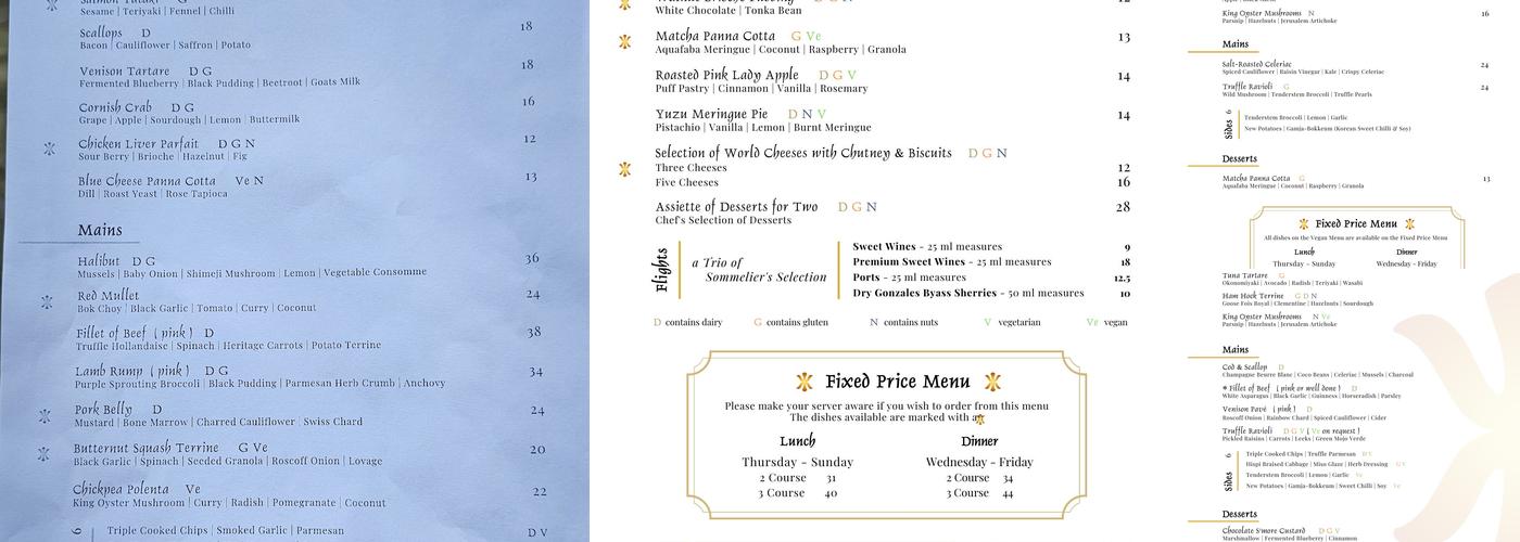 World Service Restaurant Menu