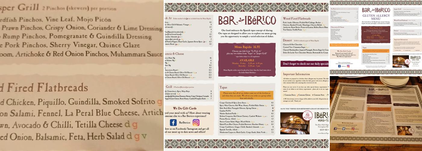 Bar Iberico Menu