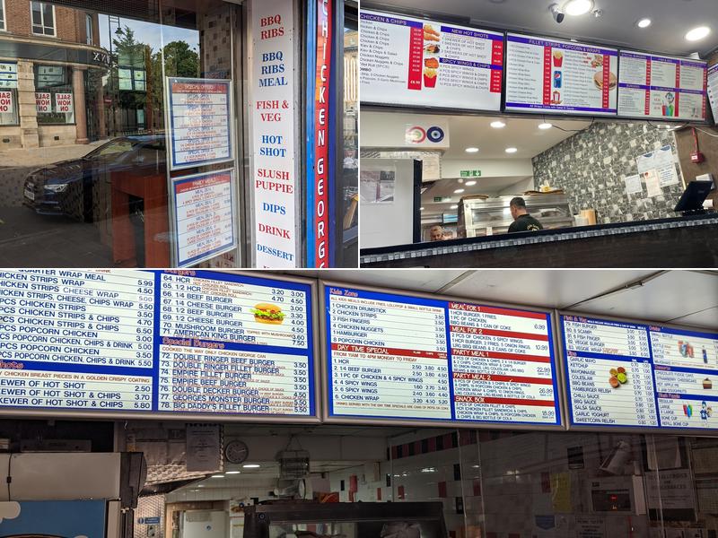 Chicken George Paragon Menu