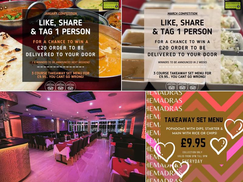 The Madras Restaurant Menu