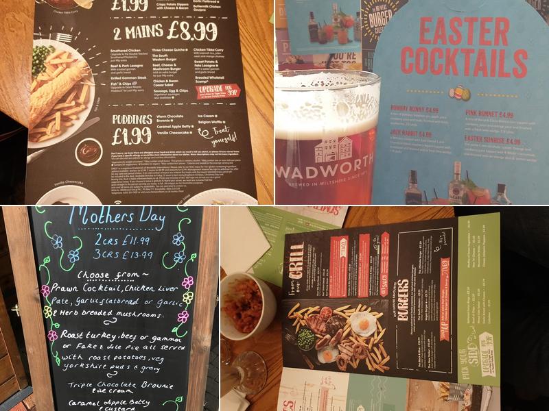 Stourbridge Town Centre Brewers Fayre Menu