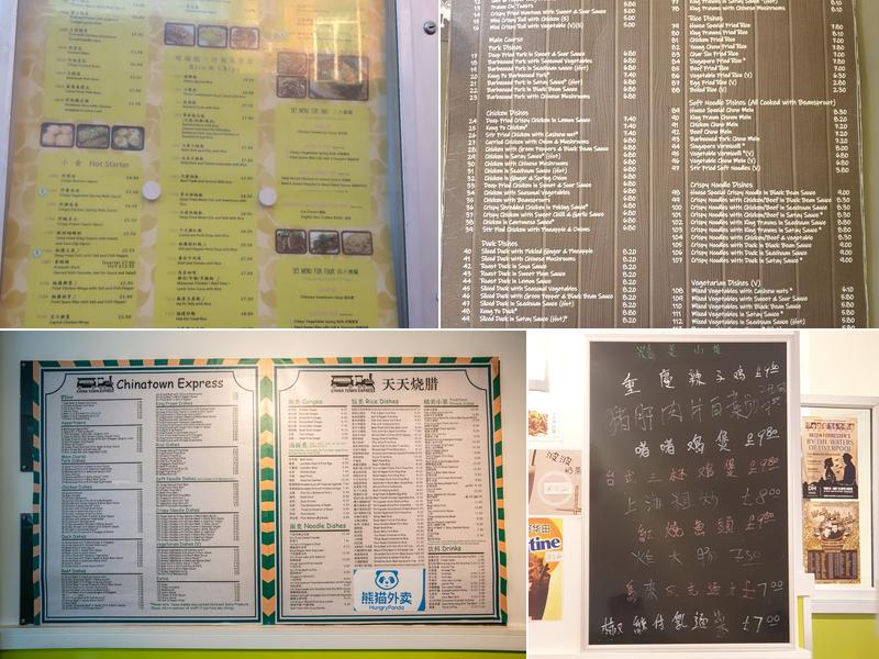 Chinatown Express Menu