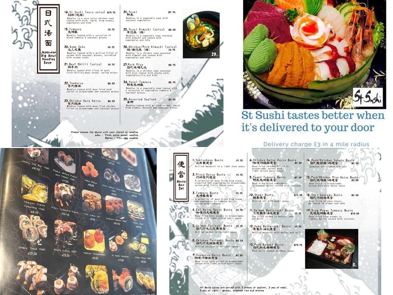 St Sushi Menu