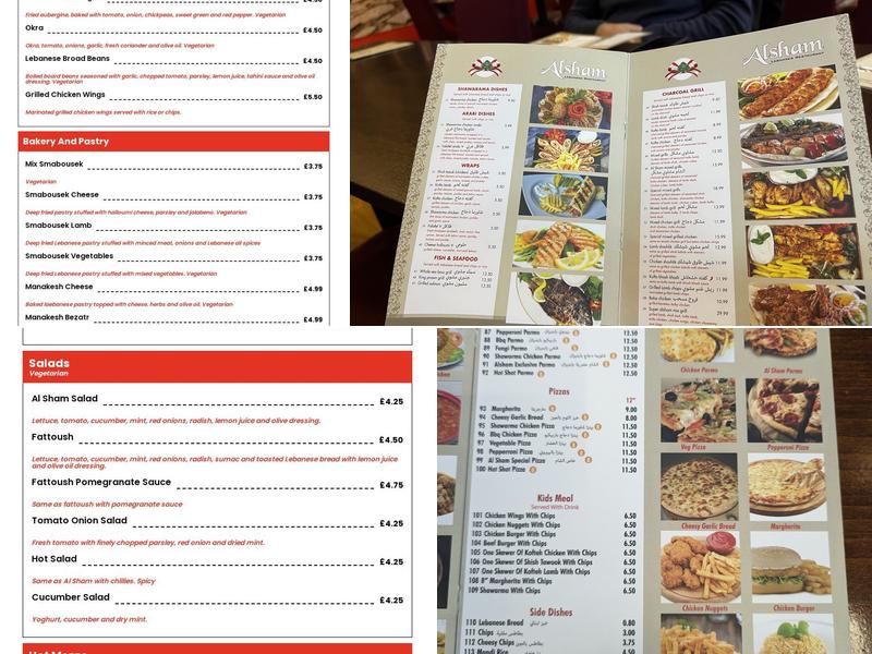 Alsham Restaurant Menu
