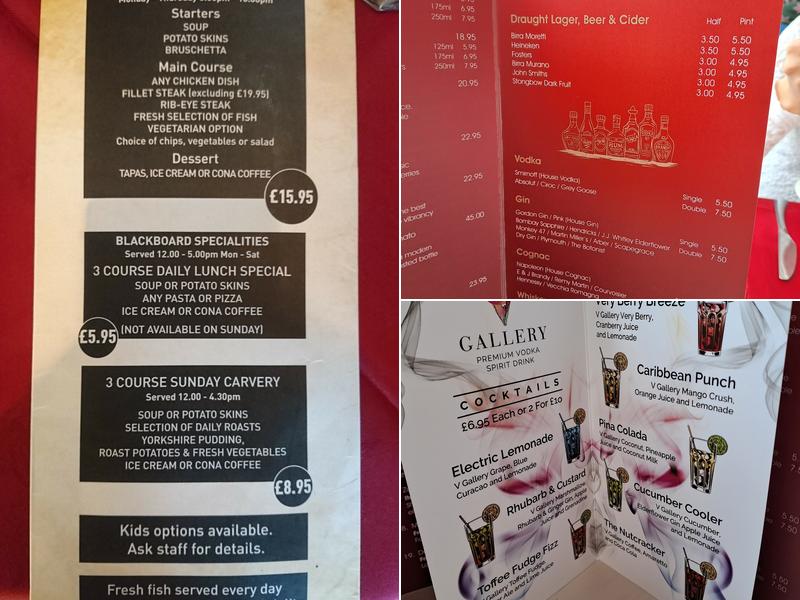 Sambuca Quayside Menu