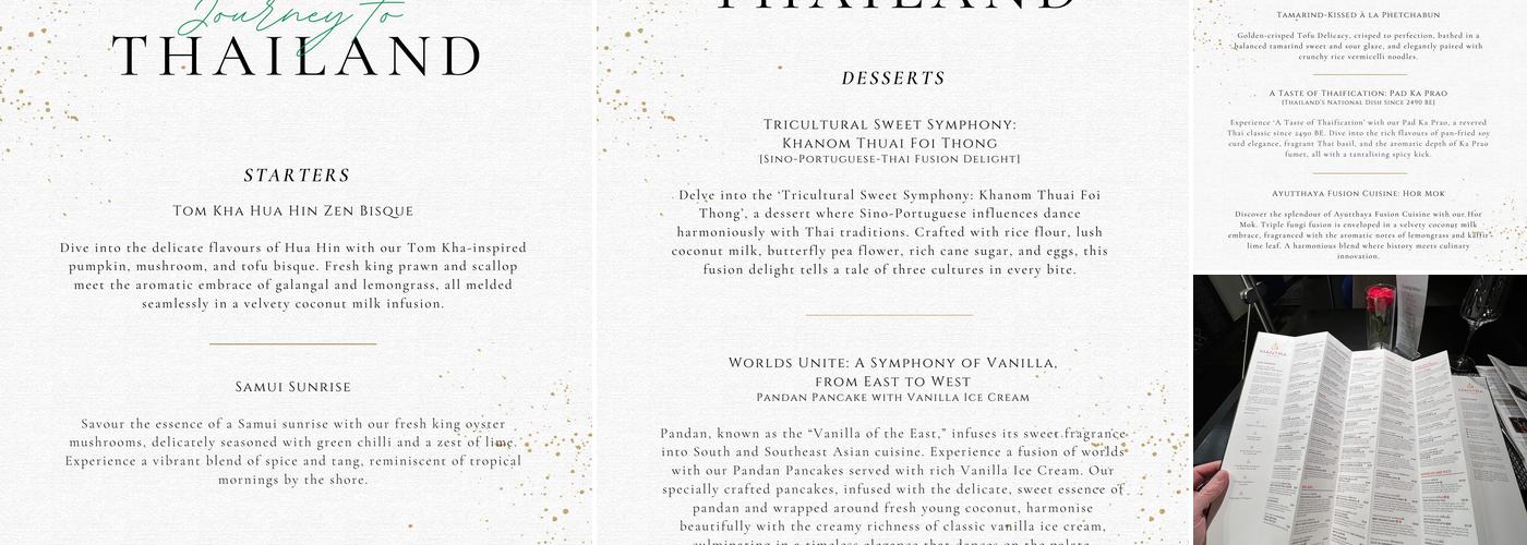 Mantra Thai Dining Restaurant Menu