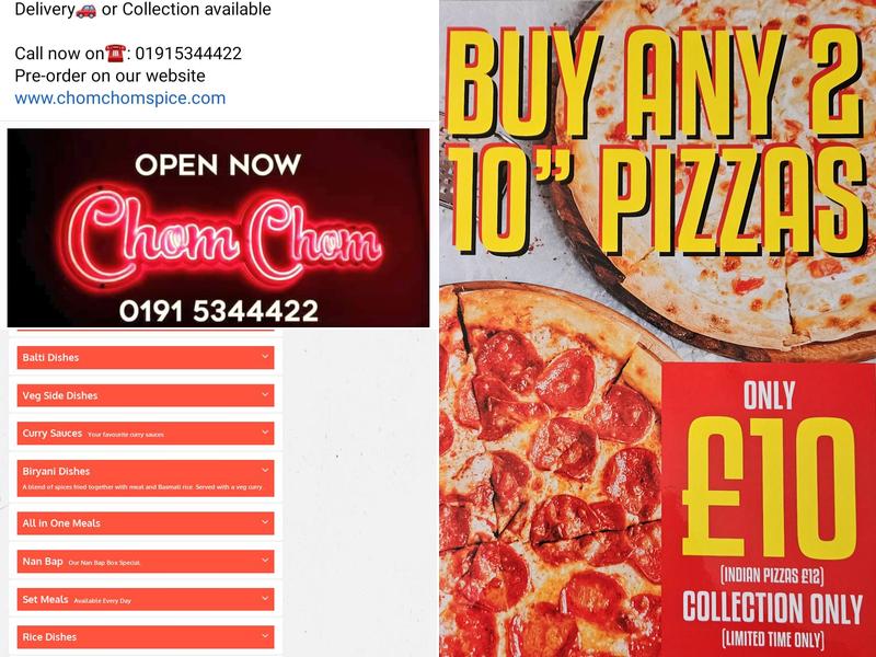 Chom Chom Sunderland Menu