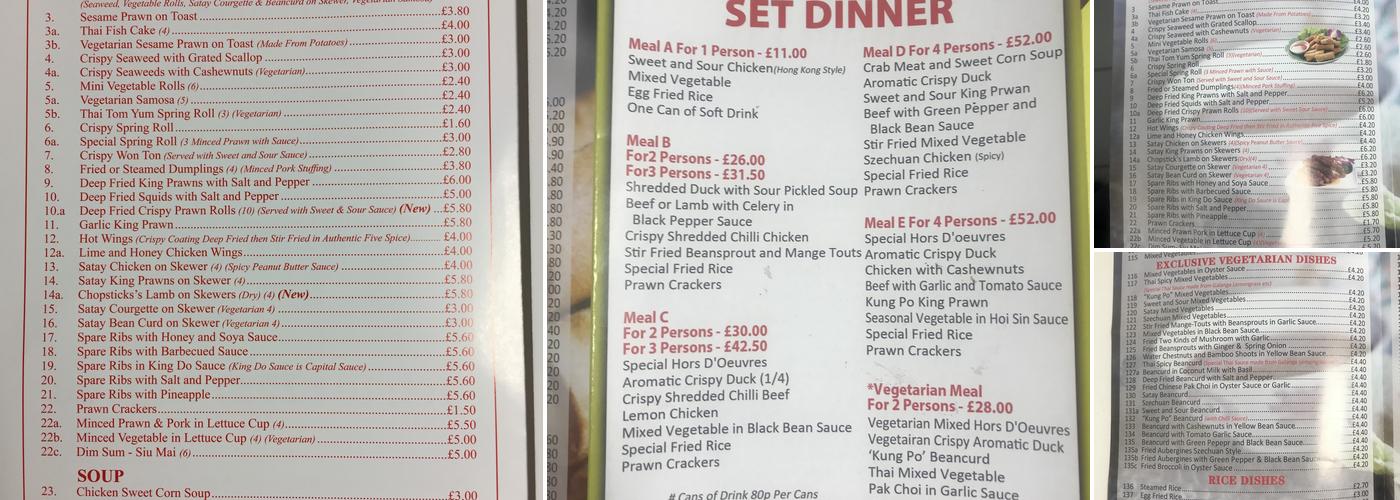 Chopstick Express Menu