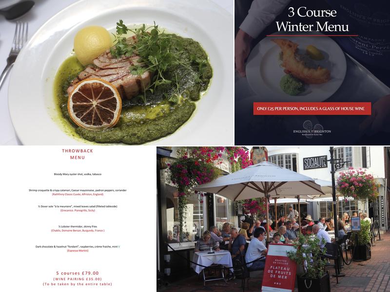 English's of Brighton Menu