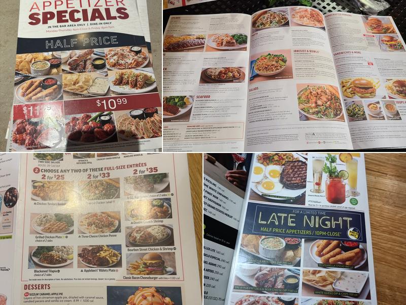 Applebee's Grill + Bar Menu