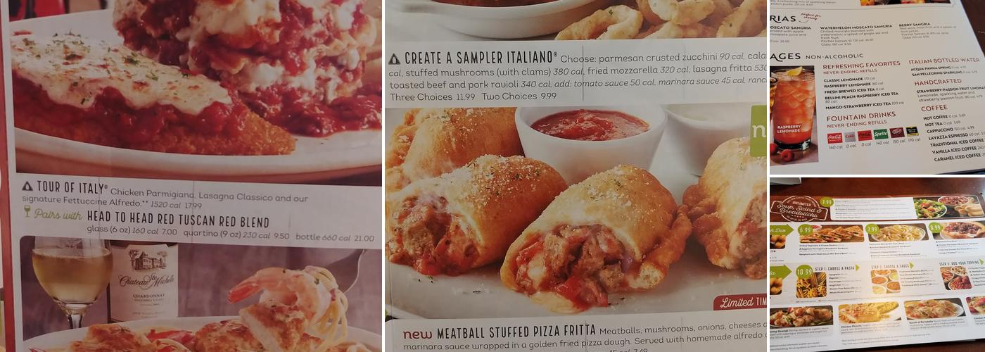 Olive Garden Italian Restaurant Menu