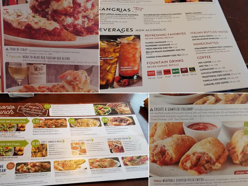 Olive Garden Italian Restaurant Menu