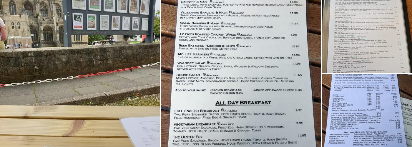 Eat On The Green Menu