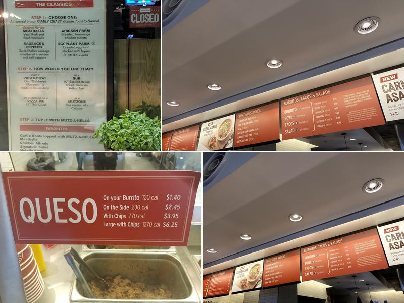 Chipotle Mexican Grill Menu