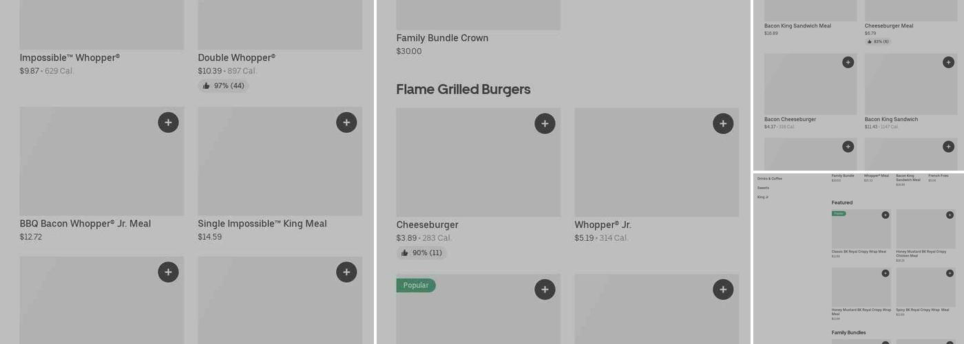Burger King Menu