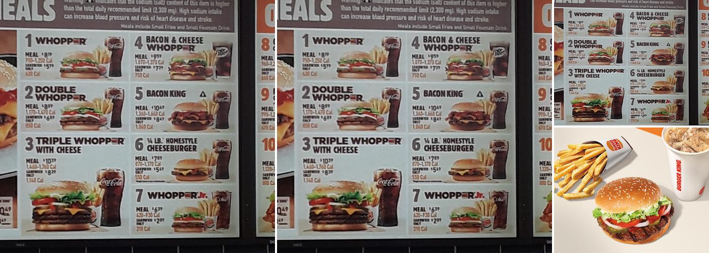 Burger King Menu