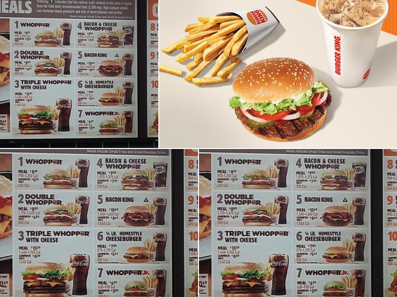 Burger King Menu