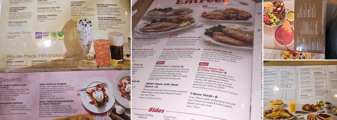 IHOP Menu