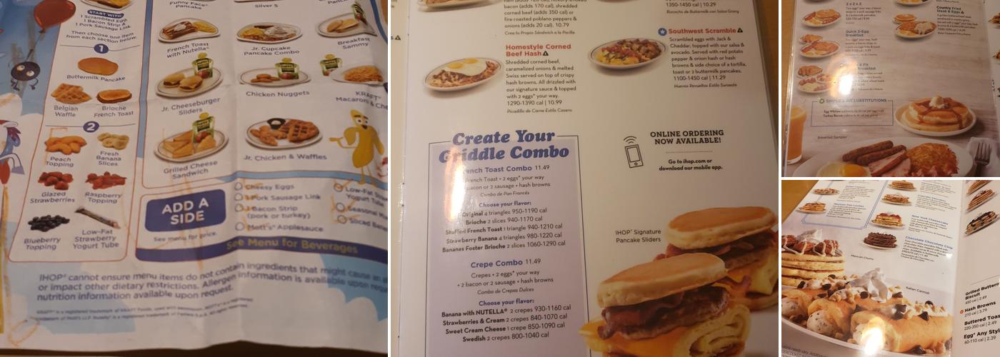 IHOP Menu