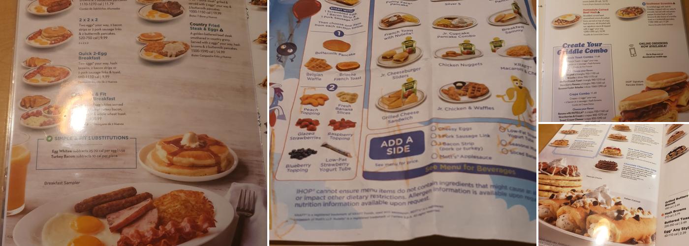 IHOP Menu