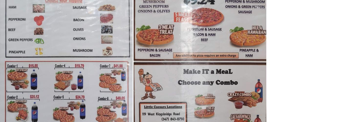 Little Caesars Pizza Menu