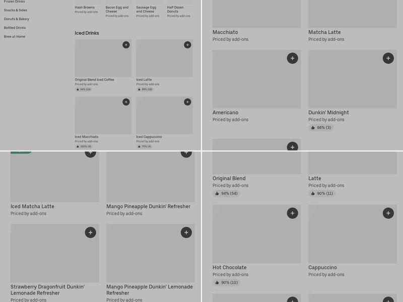 Dunkin' Menu