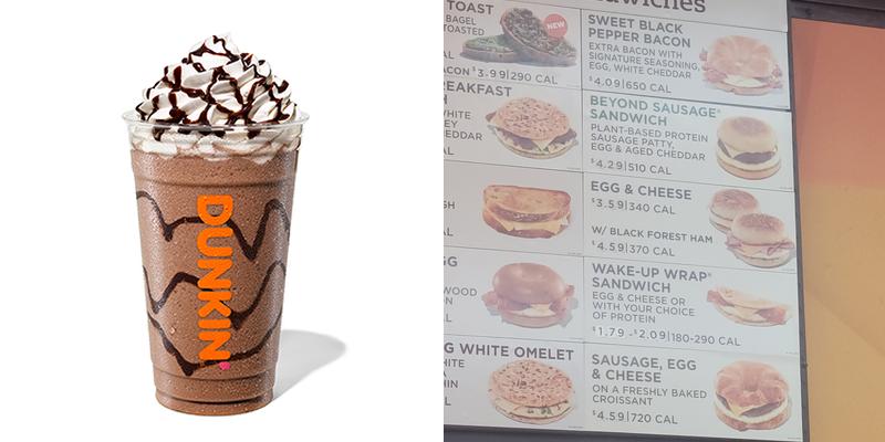 Dunkin' Menu
