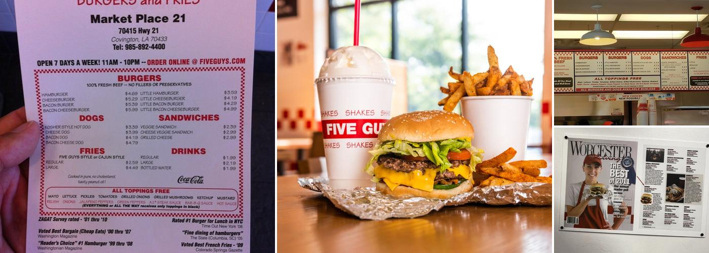 Five Guys Menu