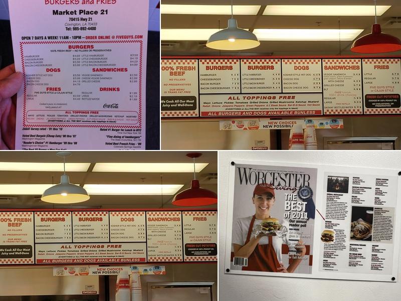 Five Guys Menu