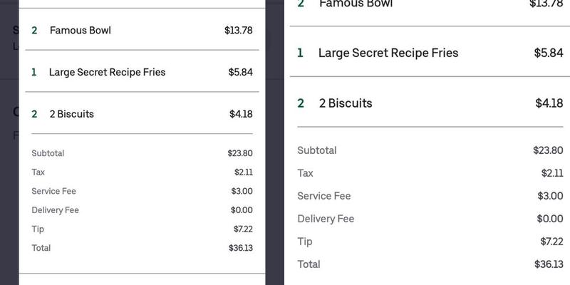 KFC Menu