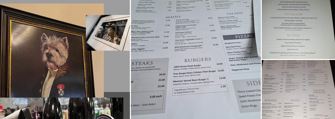 The Plough at Shenstone Menu