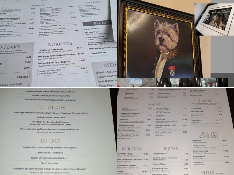 The Plough at Shenstone Menu