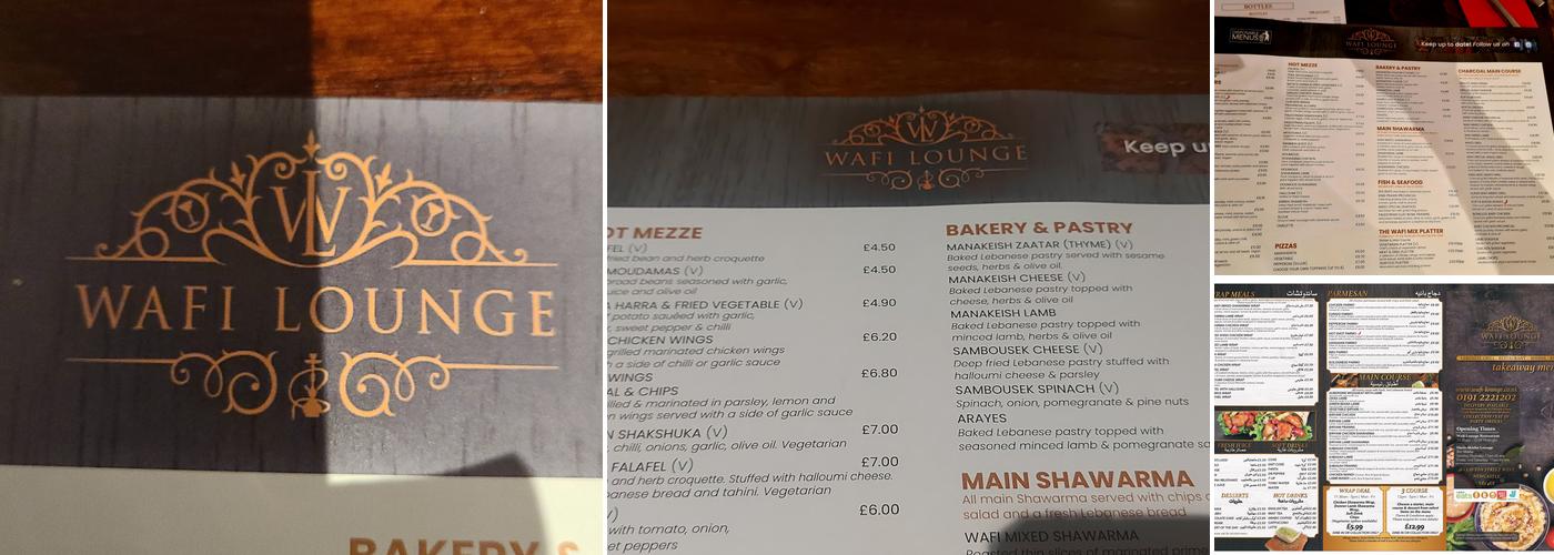 Wafi Lounge & Restaurant Menu