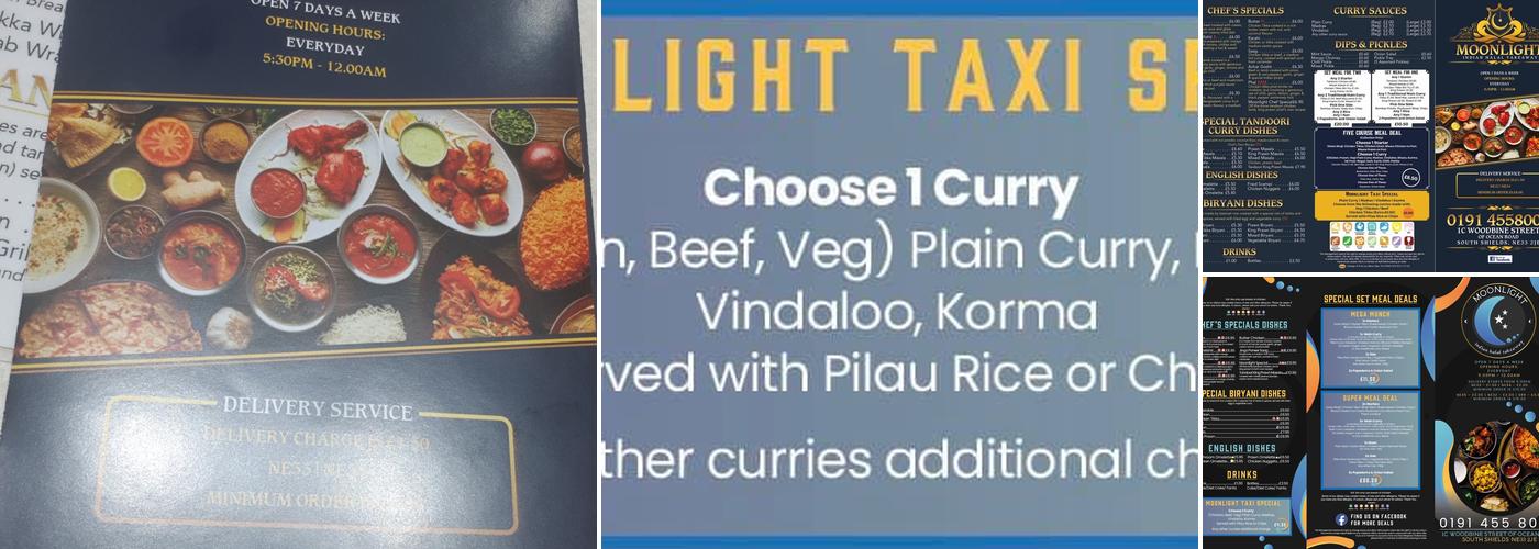 Moonlight Indian Menu