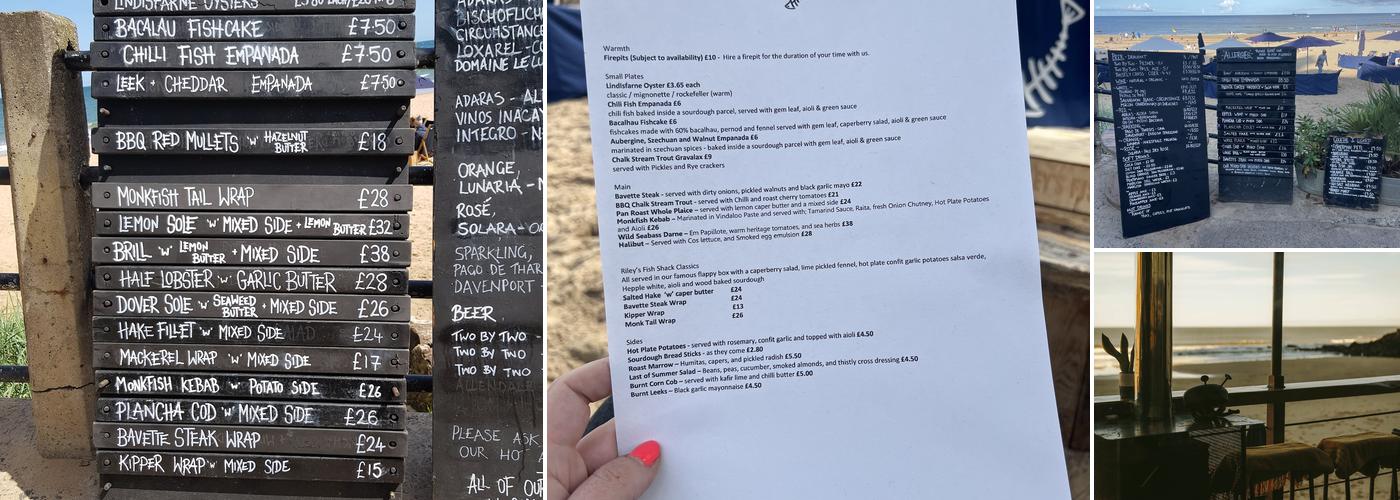 Riley's Fish Shack Menu