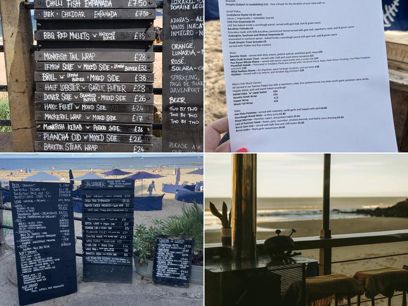 Riley's Fish Shack Menu