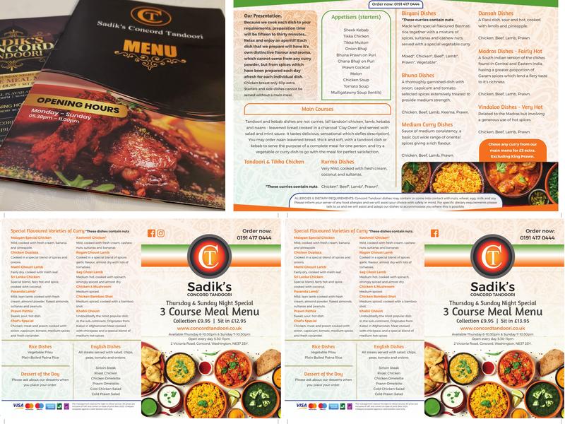 Concord Tandoori Restaurant Ltd Menu