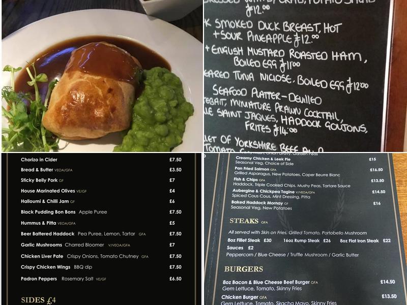 The Wheatsheaf Gomersal Menu