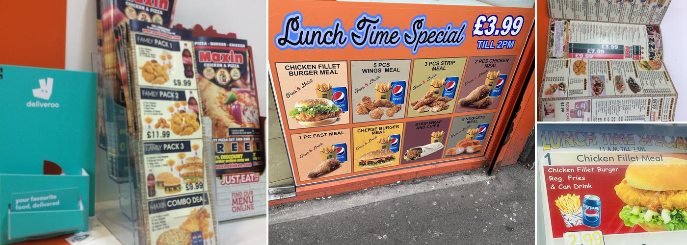 Maxin Chicken & Pizza Menu