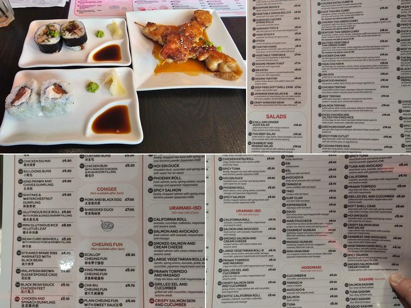 The Basin, Restaurant and Bar Menu