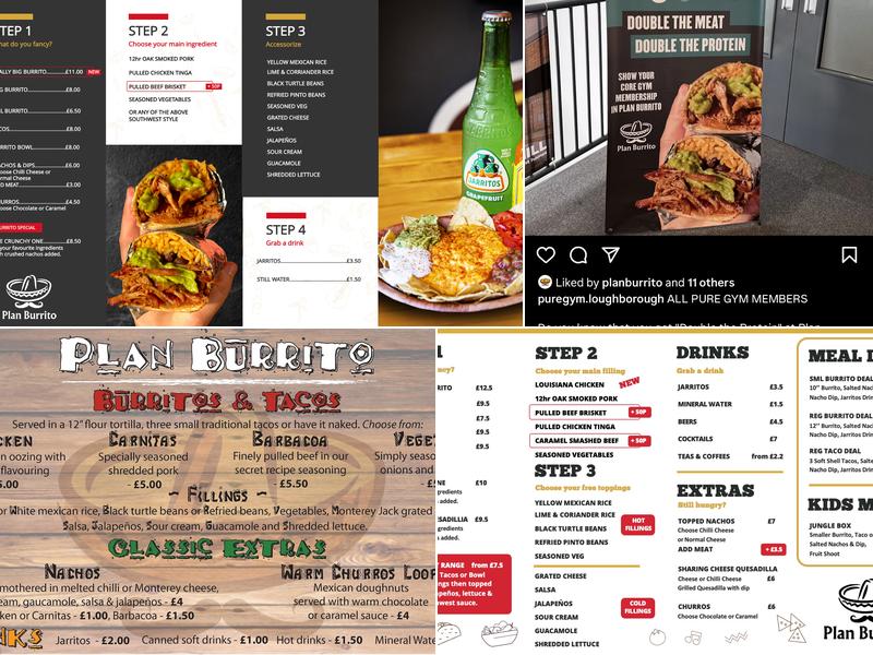 Plan Burrito Menu