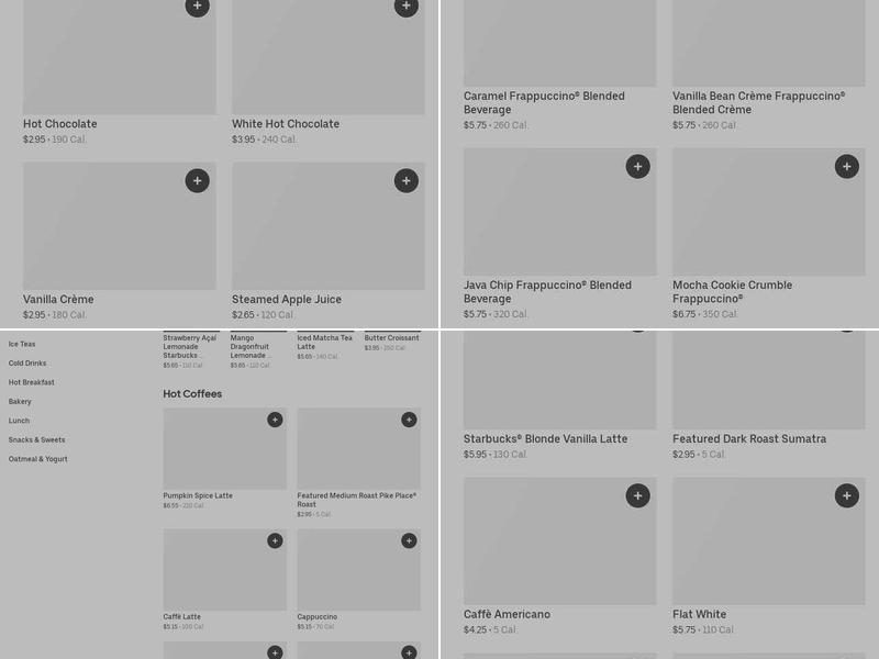 Starbucks Menu