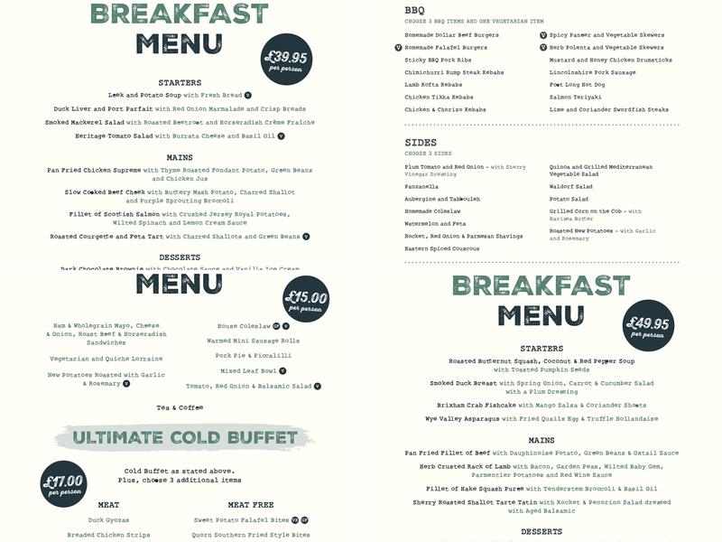 Steamin’ Billy White Bear Menu