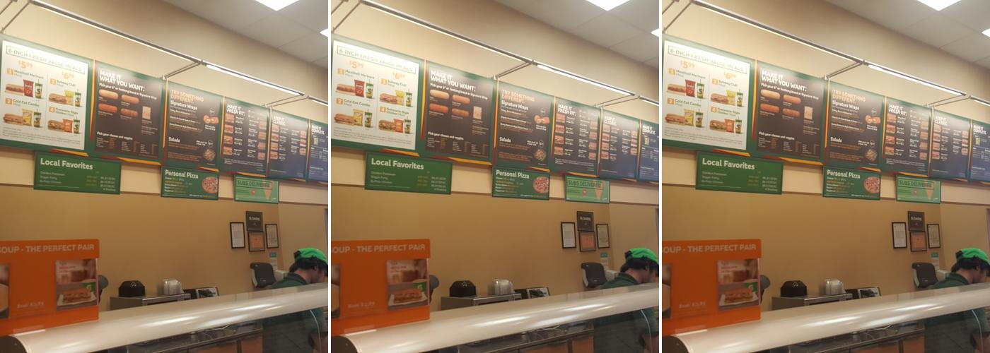 Subway Menu