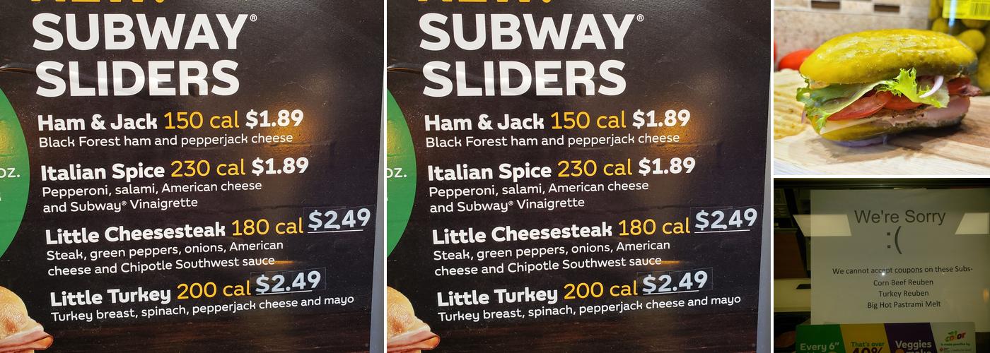 Subway Menu