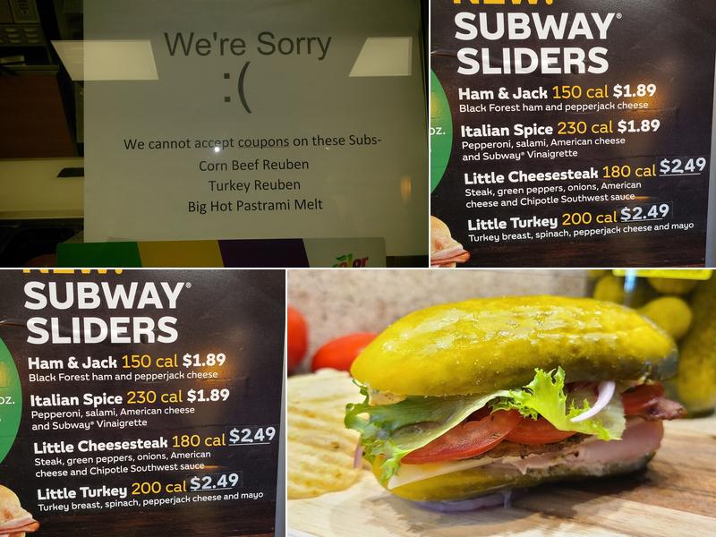 Subway Menu