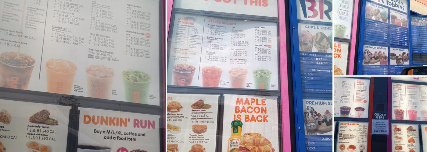 Dunkin' Menu