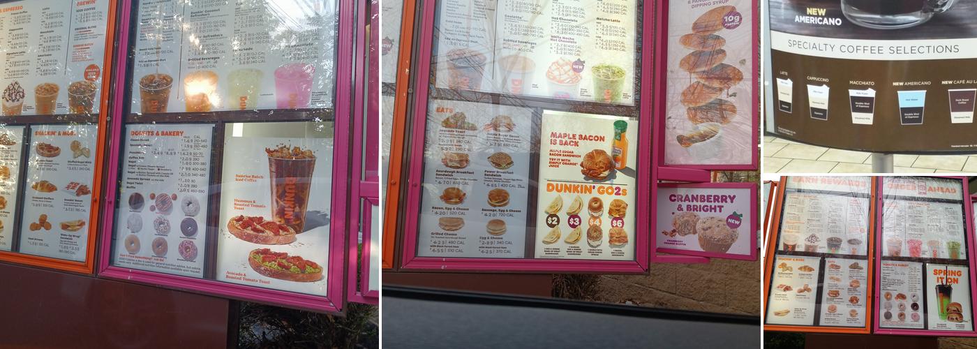 Dunkin' Menu